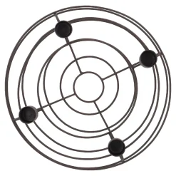 Adventskranz Rustik, Stabkerzen/braun Matt, 25 Cm