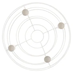 Adventskranz Rustik, Stabkerzen/weiß Matt, 25 Cm