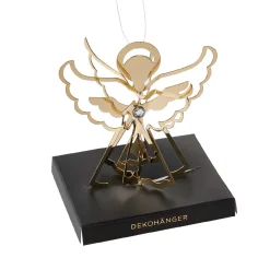 Anhänger Engel 3D, Gold, 8 Cm
