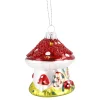 Anhänger Fancy, Bunt, Pilz-Haus, 7.5 Cm