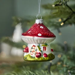 Anhänger Fancy, Bunt, Pilz-Haus, 7.5 Cm