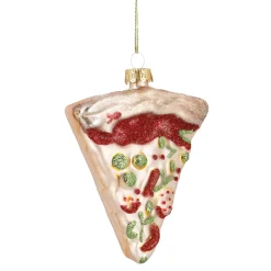 Anhänger Fancy, Bunt, Pizzastück, 11 Cm