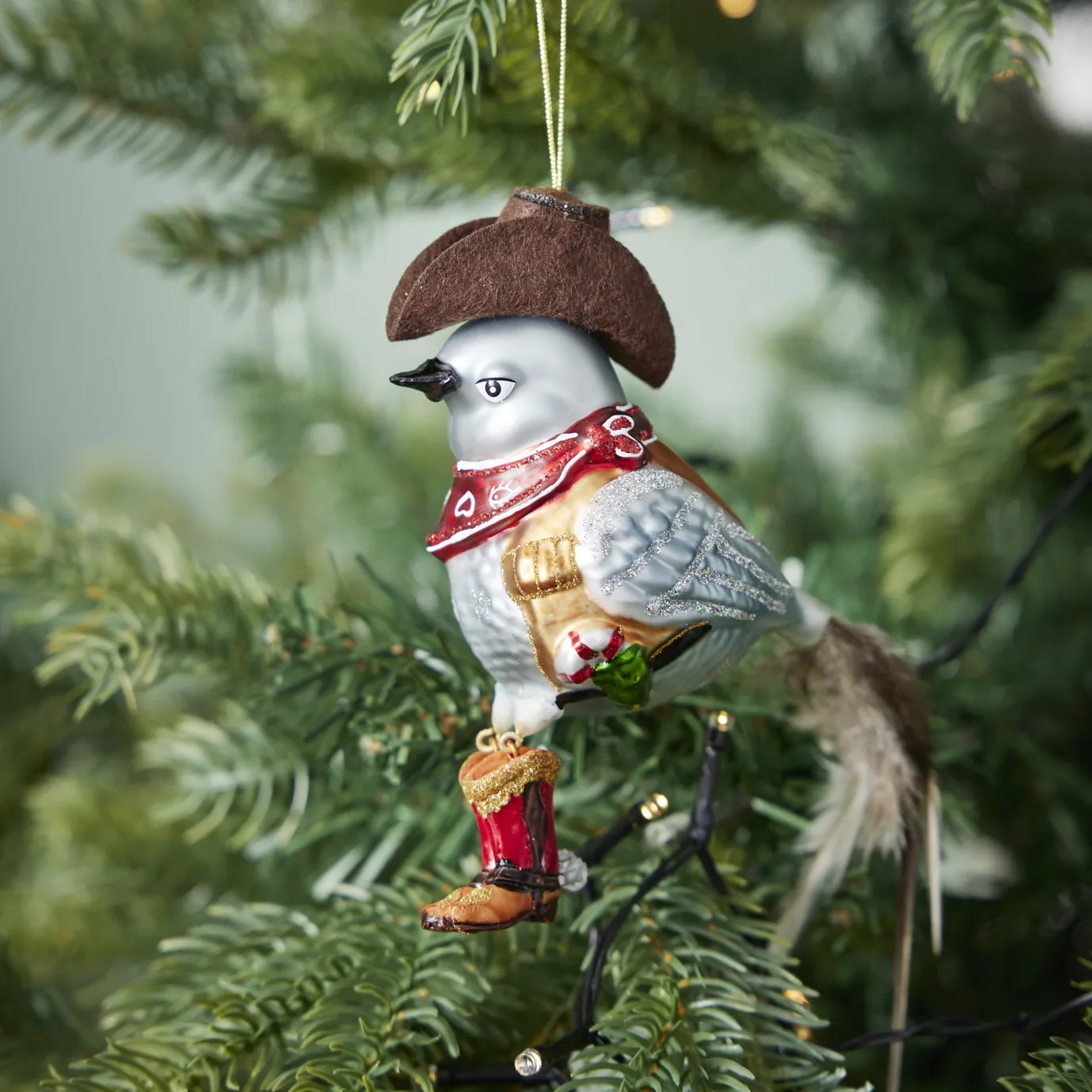 Anhänger Fancy, Deluxe, Vogel/Cowboy