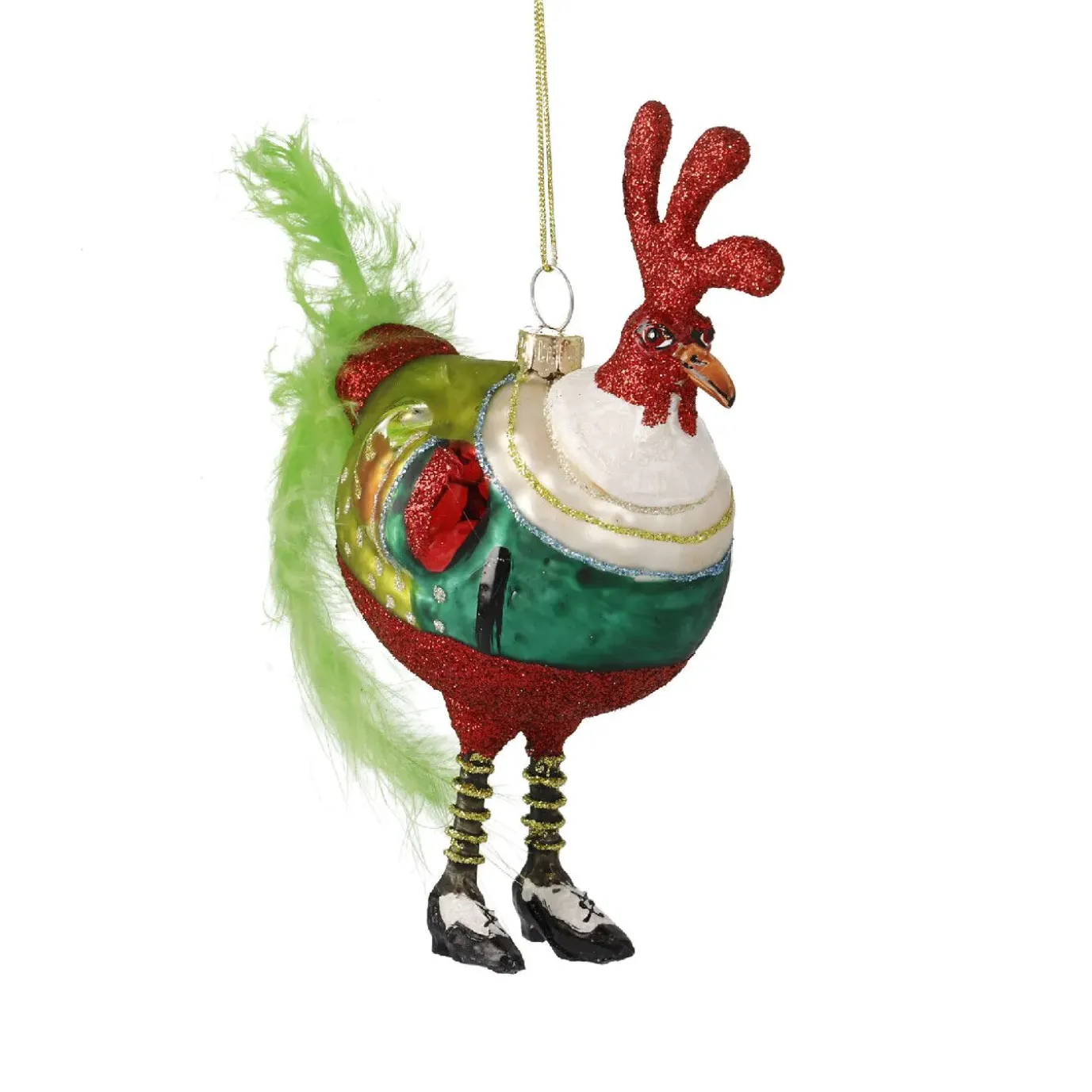 Anhänger Fancy, Edel, Hahn/Feder, 14.3 Cm