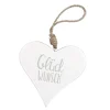 Anhänger Herz, Glückwunsch/weiß, 14.5 Cm