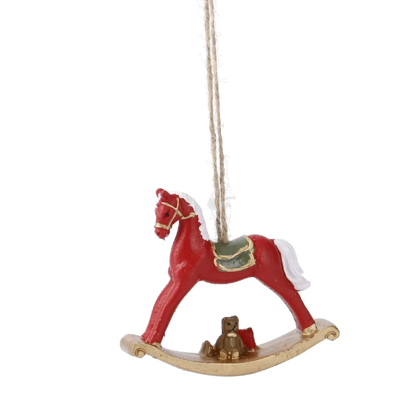 Anhänger Schaukelpferd, Rot, 7 Cm