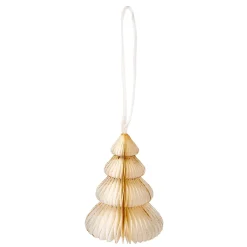 Anhänger Wabe, Tannenbaum, Creme/rund, 10 Cm