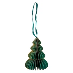 Anhänger Wabe, Tannenbaum, Dunkelgrün/rund, 10 Cm