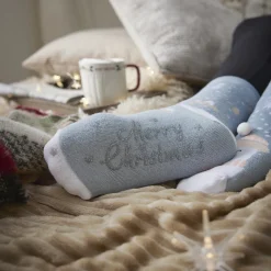Anti-Rutschsocken Xmas, Eisbär Hellblau, Größe 36 - 41