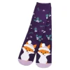 Anti-Rutschsocken Xmas, Fuchs Lila , Größe 36 - 41