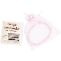 Armband Edelstein-Energie, Rosenquarz/rosa
