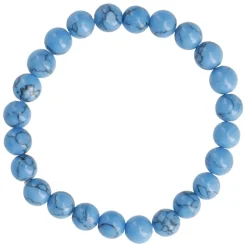 Armband Edelstein-Energie, Howlite/blau