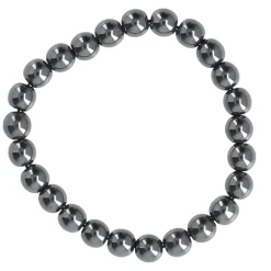 Armband Edelstein-Energie, Hämatit/schwarz