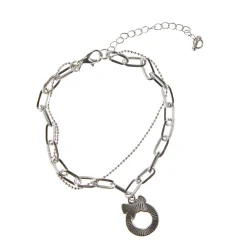Armband Weihnachten, Charms Kranz, Silber