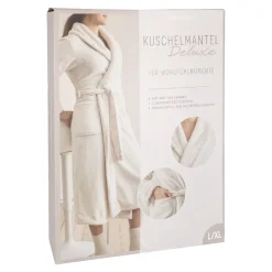 Bademantel Flausch, Creme, L/XL