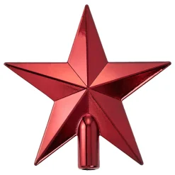 Baumspitze Stern, Dunkelrot/glänzend, 20 Cm