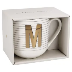 Becher Buchstabe/Streifen, M, 450 Ml