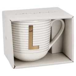Becher Buchstabe/Streifen, L, 450 Ml