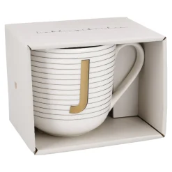 Becher Buchstabe/Streifen, J, 450 Ml