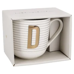 Becher Buchstabe/Streifen, D, 450 Ml
