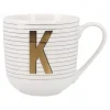 Becher Buchstabe/Streifen, K, 450 Ml