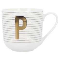 Becher Buchstabe/Streifen, P, 450 Ml