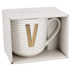 Becher Buchstabe/Streifen, V, 450 Ml