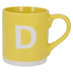 Becher Buchstabe/Uni, D/gelb, 440 Ml