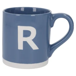 Becher Buchstabe/Uni, R/blau, 440 Ml
