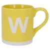 Becher Buchstabe/Uni, W/gelb, 440 Ml
