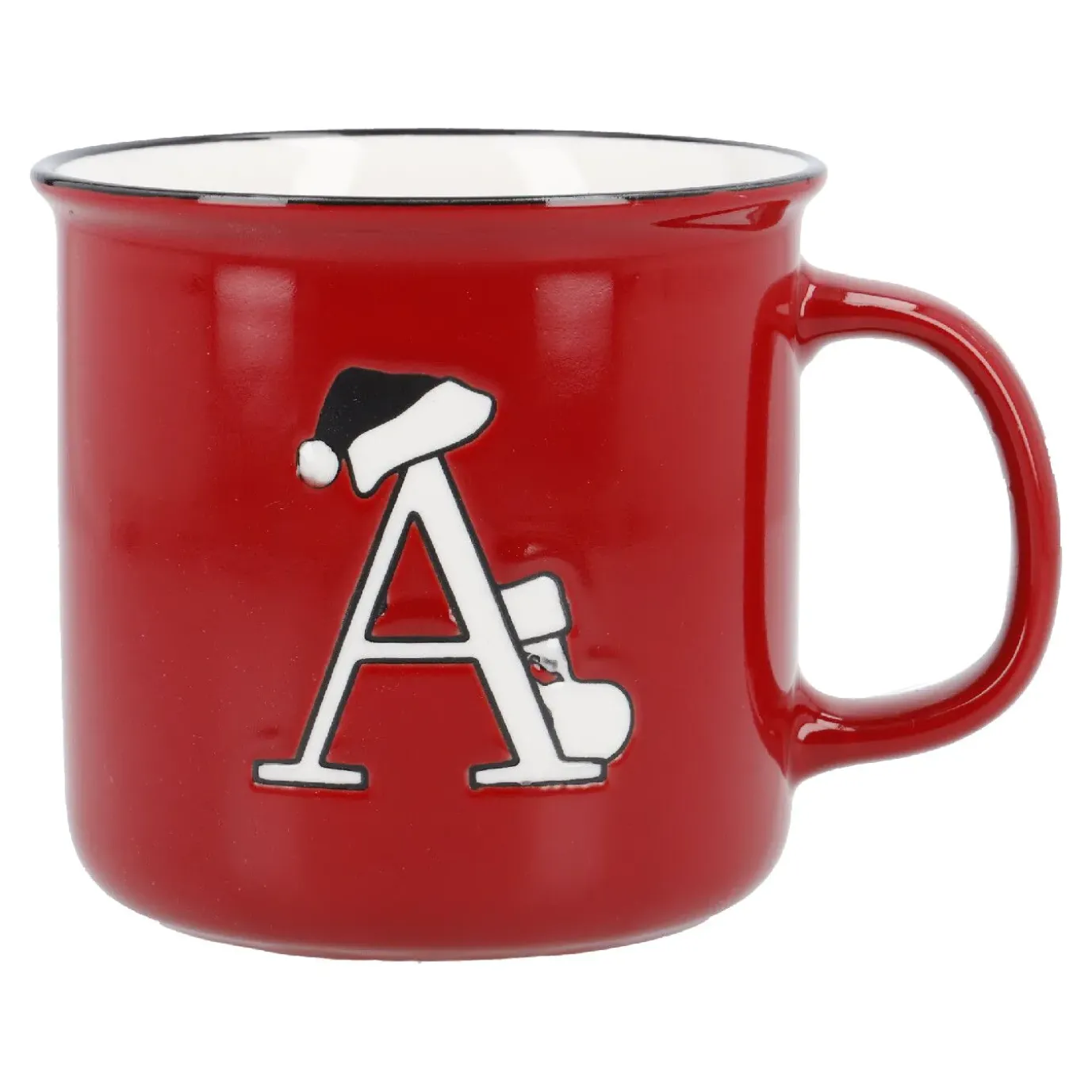 Becher Buchstabe/Weihnachten, A/weiß, 540 Ml