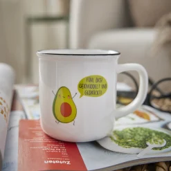 Becher Emaille-Optik, Avocado, 350 Ml