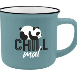 Becher Emaille-Optik, Chill Mal, 350 Ml
