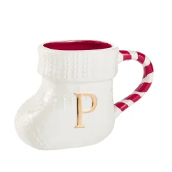 Becher Stiefel Mit Buchstabe, P/weiß, 400 Ml