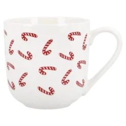 Becher Zuckerstangen, Weiß/rot, 450 Ml