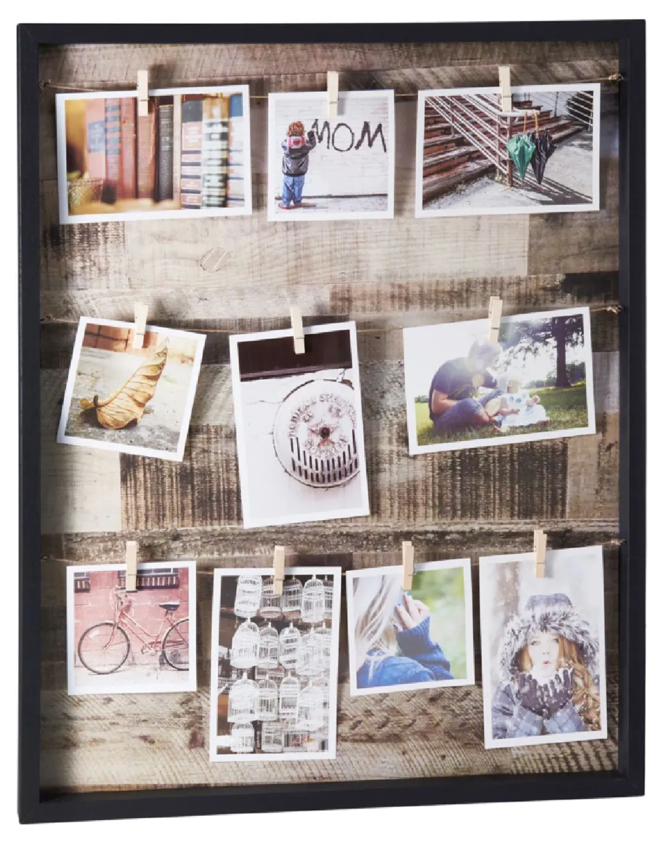 Bilderrahmen Mit 10 Klammern, Schwarz