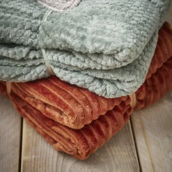 Decke Streifen, Orange, 130 X 160 Cm