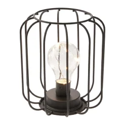 Deko-Lampe Metallstreben/abgerundet, 17.5 Cm