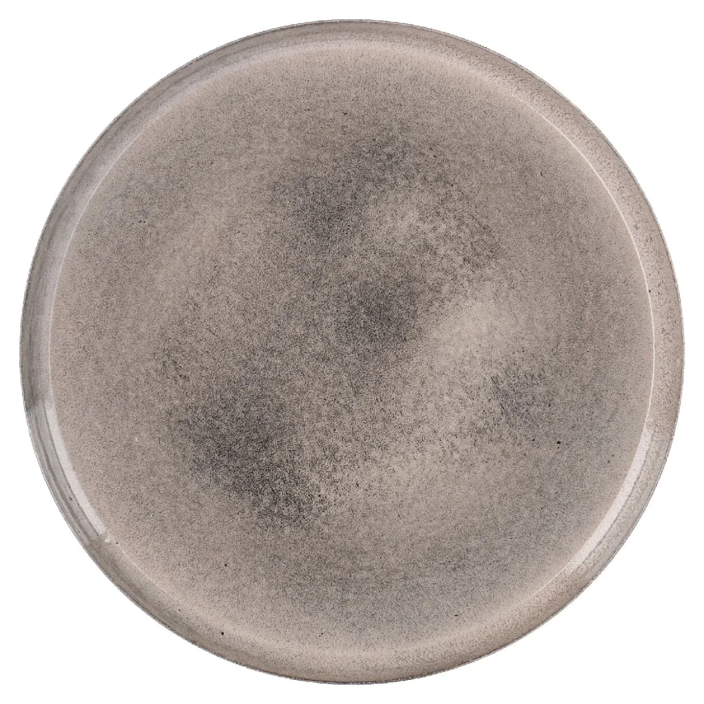 Deko-Schale Metall, Rund/beige, 20 Cm