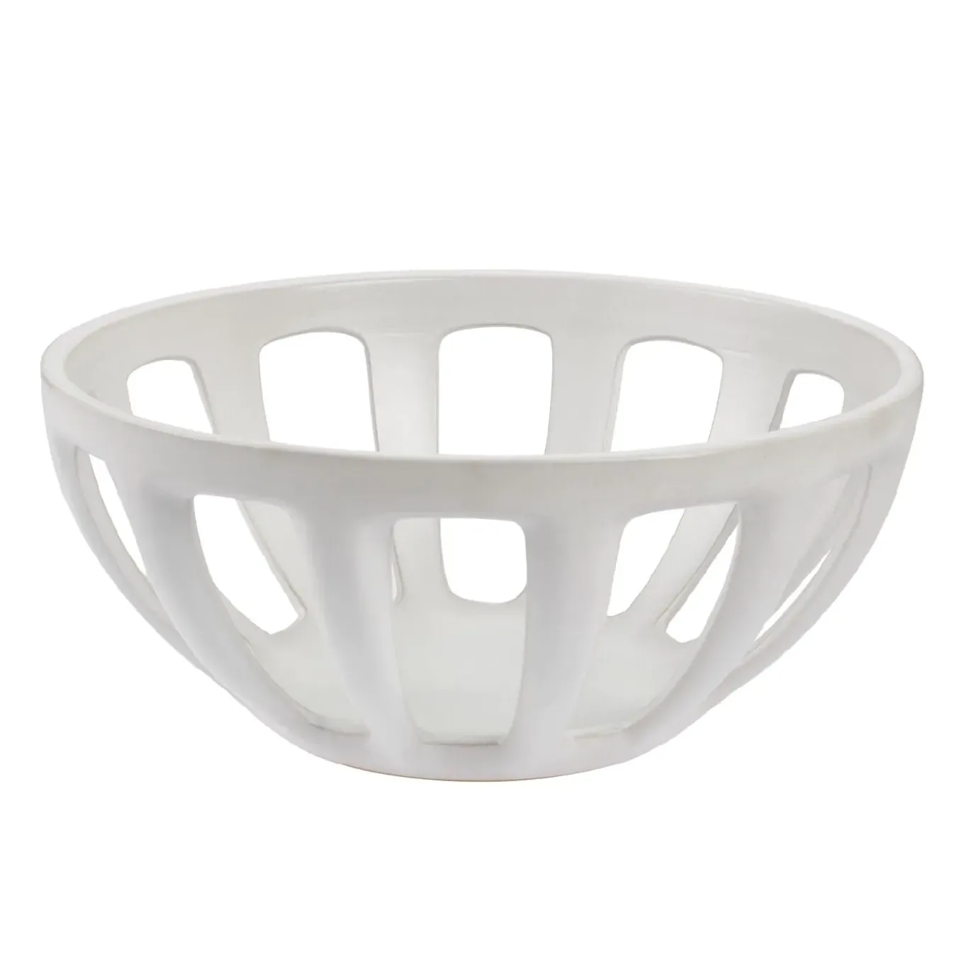 Deko-Schale Streben, Weiß-matt, 27 Cm