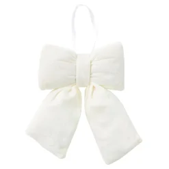 Deko-Schleife, Hängend/weiß, 29 Cm