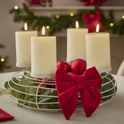 Deko-Schleife, Rot, 13 Cm