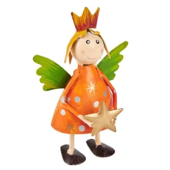 Engel Mini, Stern/orange, 10 Cm