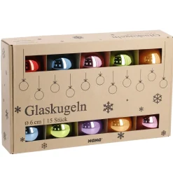 15er Glaskugeln 6 Cm, Fancy