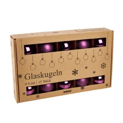 15er Glaskugeln 6 Cm, Lila
