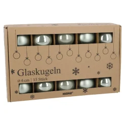 15er Glaskugeln 6 Cm, Mint