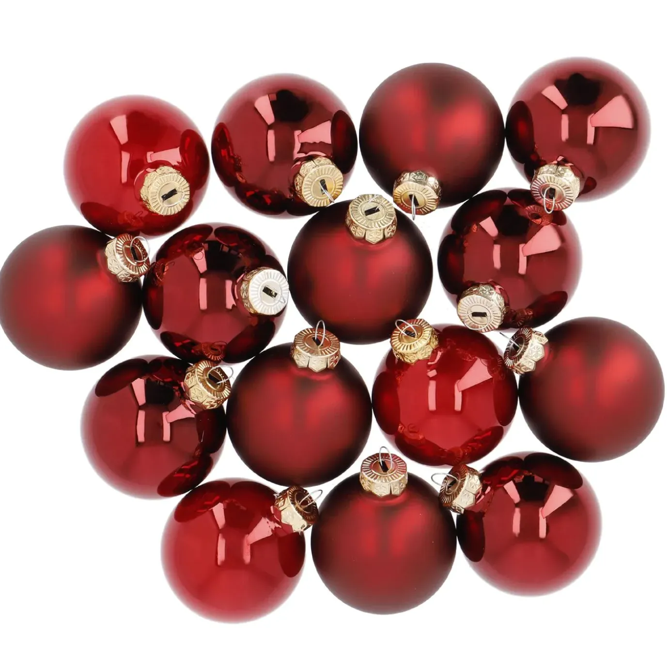 15er Glaskugeln 6 Cm, Rot