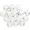 15er Glaskugeln 6 Cm, Weiß