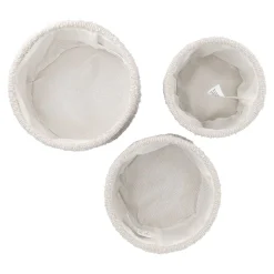 3er Set Dekokorb, Creme
