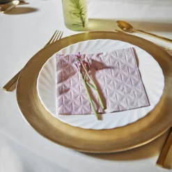 6er Set Dekoteller, 33 Cm, Gold